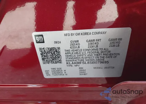 2025 Buick Encore Gx Avenir Fwd from USA, damaged, VIN KL4AMFSL8SB079695